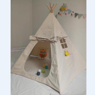 China Kid Soft Play Toy Bedroom Sleepover Canvas Girls Indoor Teepee Tent Sets for sale