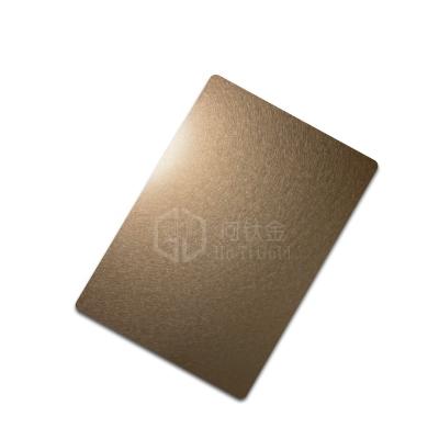 China Construction PVD coated decorative metal vibration copper stainless steel sheet antifinger stainless steel copy colored sheet price for sale