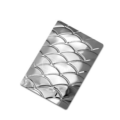 China Construction 304 Stainless Steel Anti-Slip Stainless Steel Swirl Embossed Pattern Plate for sale