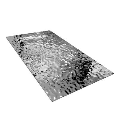 China Construction Water Ripple Finishing 304 Stainless Steel Sheet Decorative Stamp Embossed Plates Polishing Embossing Metal Sheets For Ceiling for sale