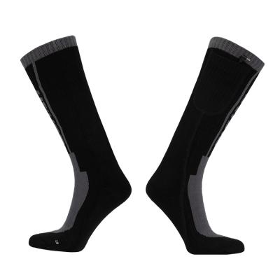 China DUHAN USB Gray Electric Heated Sock For Men Sporty Rechargeable Black Yellow Women for sale