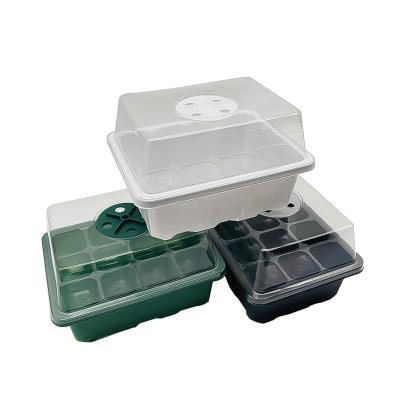 China Mirogreen Grow Plastic Seedling Plant Tray Kit With Lids Mini Greenhouse Seedling Starter Tray Garden Seed Starter Pot Plant Tray for sale