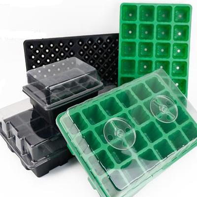 China Indoor Plastic Seed Starter Germination Seedling Starter Tray with Growing Dome 6/12/24/13/18/20/28 Cells Plastic Seed Starter Tray Kit for sale