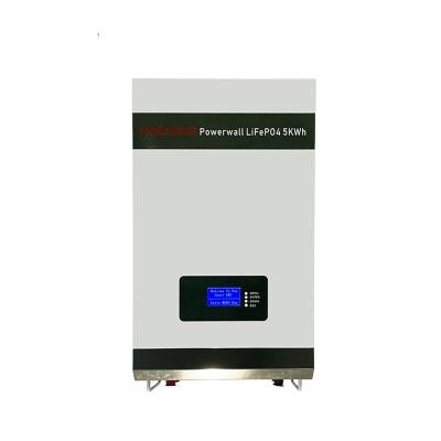 China RV Port Customized 48V 100AH wall-mounted lithium battery 5kwh solar powered home energy storage system for sale