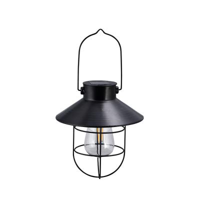 China Retro idyllic Solar outdoor waterproof lamp Best quality metal hanging lamp pendant hanging home garden decor lamp shade made in China for sale