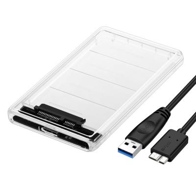 China Tool Free Installation 2.5 Inch HDD Case USB3.0 Hard Drive Disk SATA External Storage Enclosure Box for sale