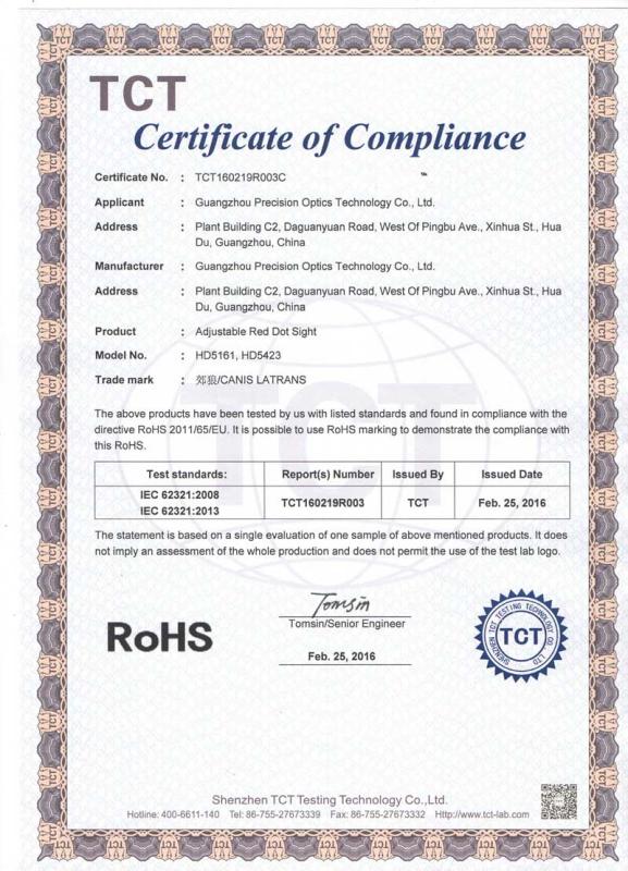 RoHS - Guangzhou Precision Optics Technology Co., Ltd.