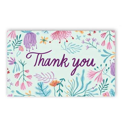 China Matching Europe Thank You Cards with 5 Designs, Floral, Pack of 50 Cards and Envelopes for sale