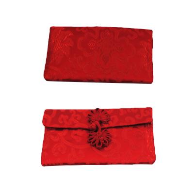 China Silk Red Hongbao Lucky Money Pocket Chinese New Year Gift Envelopes Gift Envelope For Spring Festival Wedding for sale