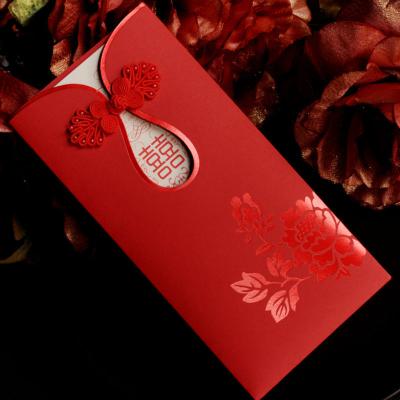 China Business Envelope Chinese Traditional Taste Red Paper Package for sale