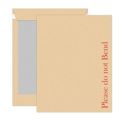 China Business Envelope Board Backed Do Not Fold Kraft Paper Envelope / Big Pocket Envelope For A4 for sale