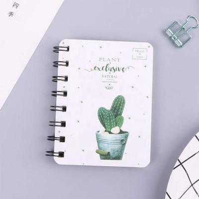 China 100% Eco-friendly Cute Cactus Office Supplies Office Supplies Shorthand Writing Planner Spiral Notebook High Quality Daily Diaries for sale