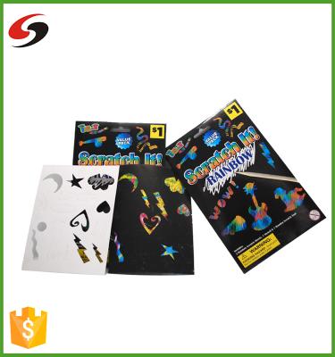 China Diverse Pictures Cartoon Design Scratch Handmade Diy Art Paper for sale