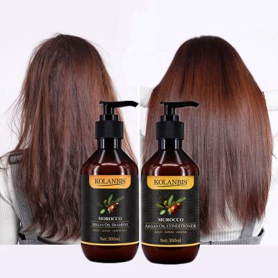 China KOLANBIS Nourishing Restoration Repair Damaged Hair Shea Butter Moroccan Argan Oil Shampoo and Conditioner Set for sale