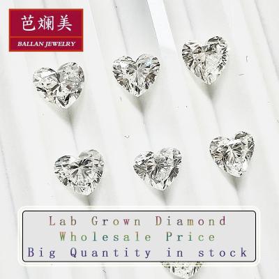 China Polishing Heart Shape 3.5mm - 5.0mm DEF VS Diamond Man Made Synthetic Diamond CVD/HPHT Diamond Gemstone Lab Grown Loose Diamond for sale