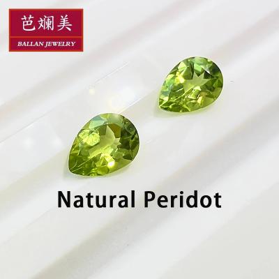 China Peridot Pear Cut 3x2mm~12x8mm Natural Peridot Crystal Natural Stone Faceted Cut Good Quality For Pendants Natural Peridot for sale