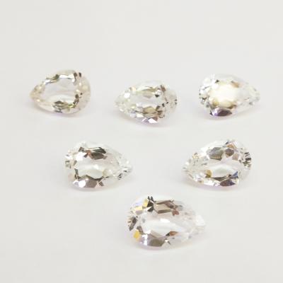 China 3x2mm pear polishing form | 20x15mm good quality faceted semi precious gemstones white topaz for pendant natural white topaz for sale