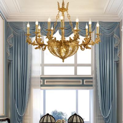 China New Arrival Modern French Luxury Living Room Brass Hanging Crystal Chandelier Light Home Decor for sale