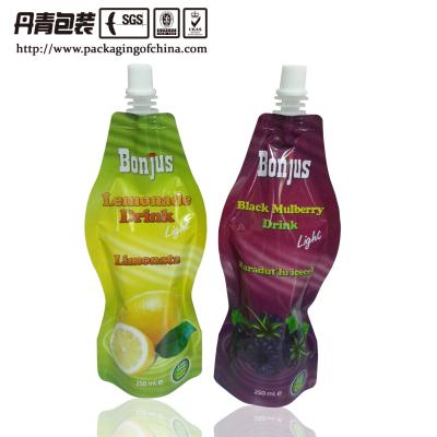 China el empaquetado del jugo 250ml se levanta la bolsa con el canalón DQ01208 en venta