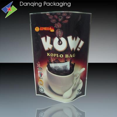 China Resealable 50g Stand up Pouches, Three Side Seal Bags For Coffee Packaging for sale