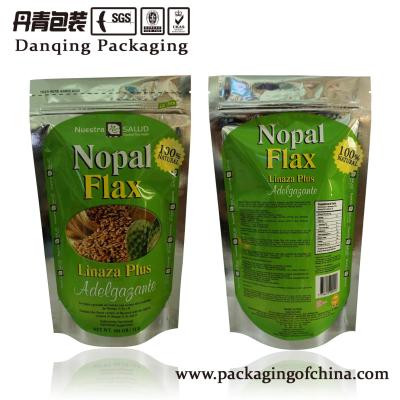 China Biscuit Ziplock Packaging    Aluminium Foil Food Bags   Nopal Flax Doypack for sale