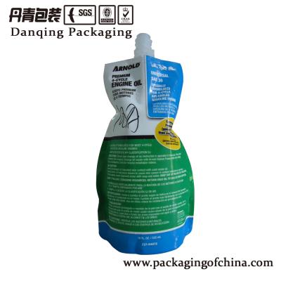 China Vivid Gravure Printing Engine Oil Bag      Stand Up Resealable Pouches With Spout for sale