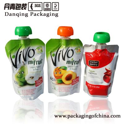 China La categoría alimenticia plástica se levanta la bolsa con el empaquetado flexible del jugo del casquillo de la seta en venta