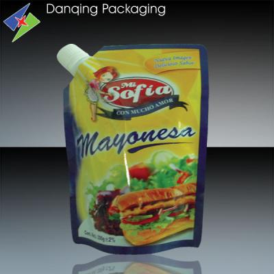 China Professional Tomato Paste Bags     Stand Up Pouches With Spout For Sauce Packaging for sale