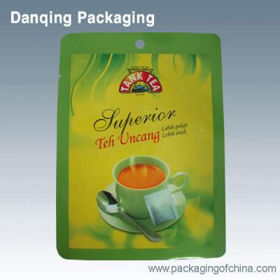 China Tea Packaging Pouches, 3 Side Seal Bag , Laminated Food Packaging Pouches for sale