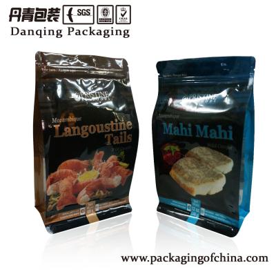 China Quad Seal Pouches With Zipper, High puncture resistance  , Stock Stand Up Zipper Bags for sale