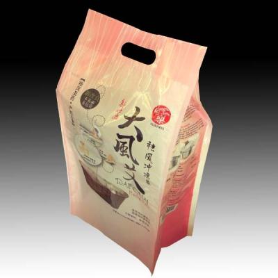 China Wormwood Packaging Side Gusset Bags Glossy With Die Cut Handle for sale