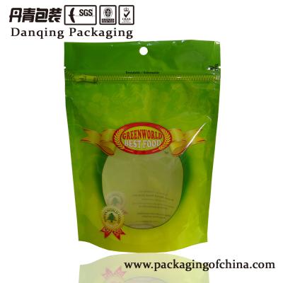 China Bolsas plásticas impresas comida, acondicionamiento de los alimentos de la bolsa plástica del agujero de la ronda superior en venta