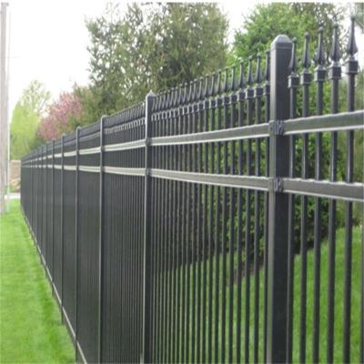 China Easily Assembled Ornamental Modern Metal Used Iron Fencing Powder Coated Welded Metal Barriers Panels Tubular Steel Fencing for sale