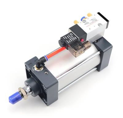 China Hotels SCF Double Acting Standard Pneumatic Cylinder With Valve for sale