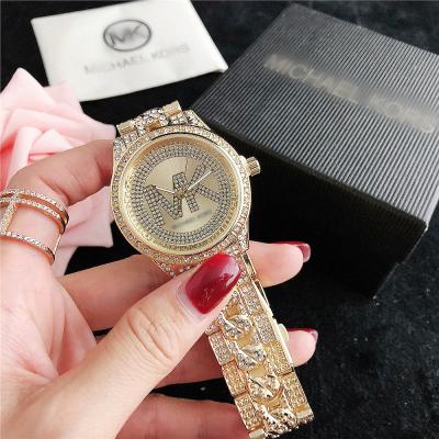 China Business Waterproof Luxury Rhinestone Wristwatch Women Full Steel Quartz Watch Mk For Female for sale