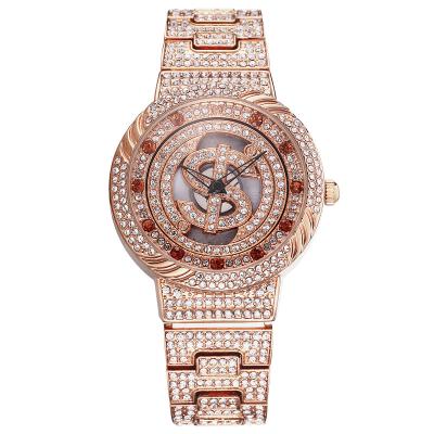 China Waterproof New Fashion Hot Selling Rotary Waterproof Women's Dollar Quartz Watch for sale