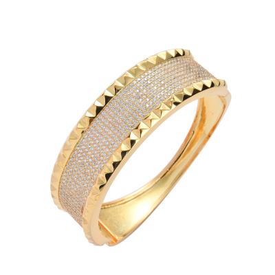 China 2021 New Hot Selling Fashion Jewelry Diamond Gold Copper Zircon Brass Bracelet Ring Set Luxury Women for sale