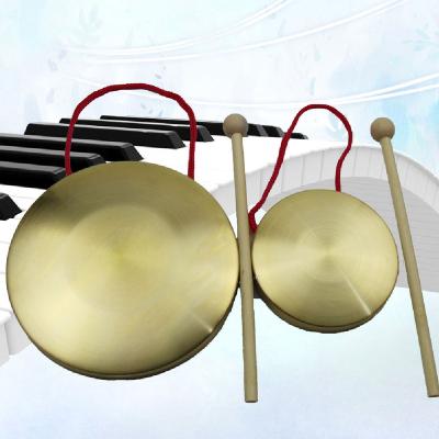 China Children learning & Type exercise; Music Enlightenment Chinese Copper Gong For Sale Musical Instrument Percussion Baby Toys for sale