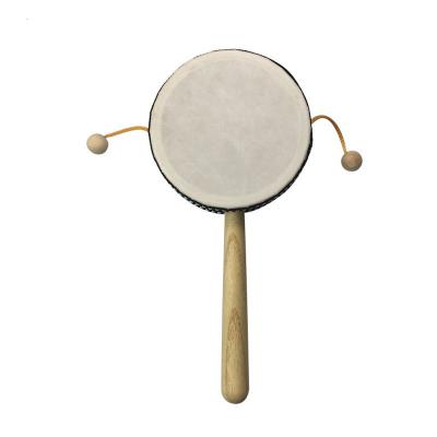 China Children learning & Type exercise; Music Enlightenment Toy Drum Rattle Hot Selling Educational Model Drum Shaped Rattle Newborn Baby Rattle for sale