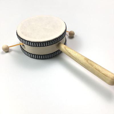 China Educational Hot Selling Drum Shaped Rattle Educational Toys Newborn Baby Toys for sale