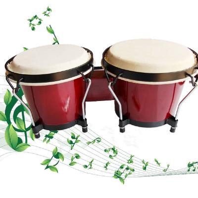 China Educational Toy Musical Instrument Musical Instrument Orff Wooden Bongo Drum For Kids Play for sale