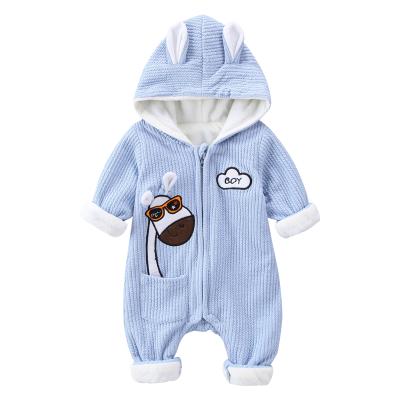 China 100% Cotton Baby Winter Clothes 2021 Thicken Overalls Baby Rompers Comfortable Warm For Baby Clothes for sale