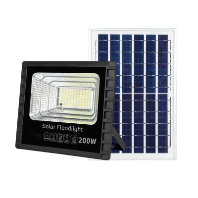 China outdoor remote control high power flood light solar 100w solar led flood light 100w 200w for sale