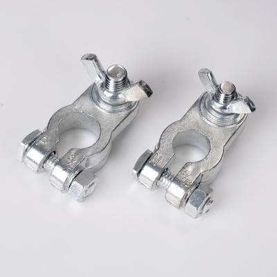 China Power Connection Customized Zinc Alloy Terminal Clamps Car Battery End With Wing Nut Terminal Connectors for sale