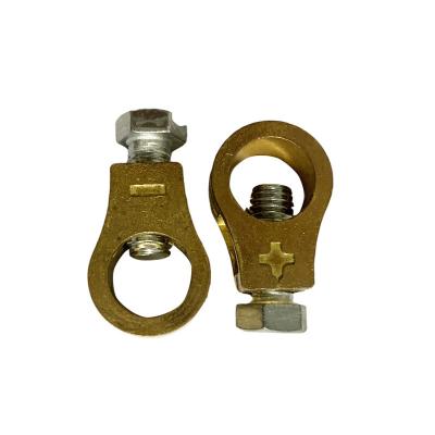 China Power Connection Automotive Positive Negative Brass Battery Terminal Clamps Connector Battery for sale