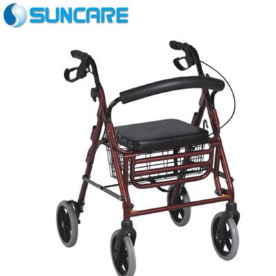 China Health Care Physiotherapy Customizable Color Training Lightweight Folding Walker Training Medical Adjustable Rollators for sale