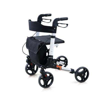 China Folding Rollator Aids Aluminum Straight Elder Adjustable Handle Aluminum Walking Walk for sale