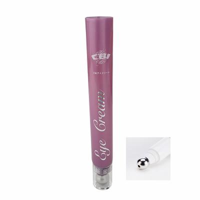 China Lip Balm/Eye Cream/Night Cream/Day Cream 10ml 20g Cosmetic Packaging Empty White Tube With Roller Stainless Steel Ball Applicator For Eye Cream for sale