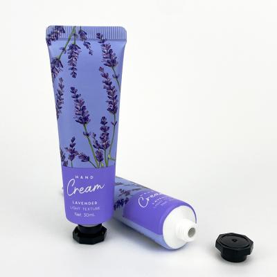 China ABL 30ml Cosmetic Custom Empty Eye Hand Cream Purple Tube Squeeze Cosmetic Plastic Soft Tubes For Lotion for sale