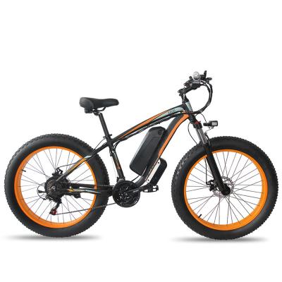 China Aluminum Alloy Eu 26 Inch Fat Tire Mountain Bike 1000w Motor 48v 18ah 45km/h Off Road Electric Dirt Bike 7 Speed ​​Electric Snow for sale